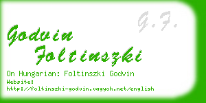 godvin foltinszki business card